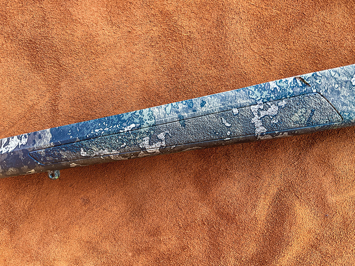 Molded stippling on the forearm and wrist area provides a positive hold under the worst conditions.